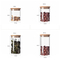 450ml 550ml 750ml 900ml Round Glass Food Storage Container Jar with Bamboo Wood Lid