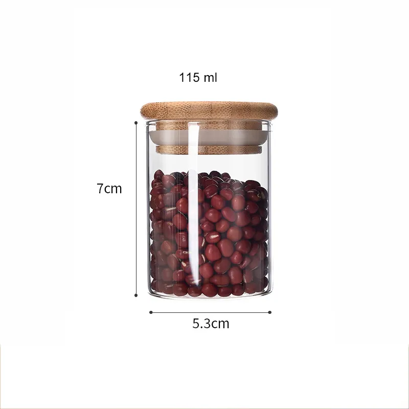 Wholesale 100ml 150ml 240ml Glass Spice Jar Spice Rack for Kitchen