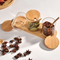 Clear Glass Spice Jars Set of 3 with Bamboo Lids and Spoons and Divided Bamboo Stand