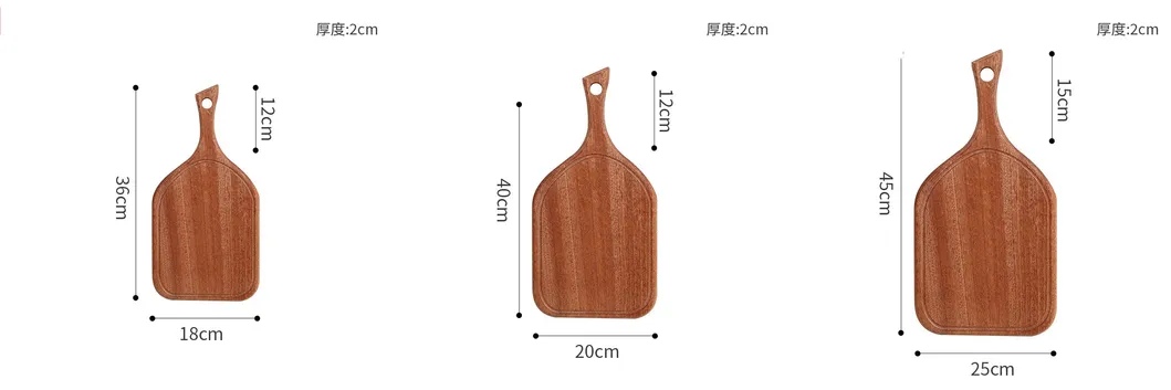 Customized Organic Wooden Chopping Board Cutting Board Set of 3 for Home Use