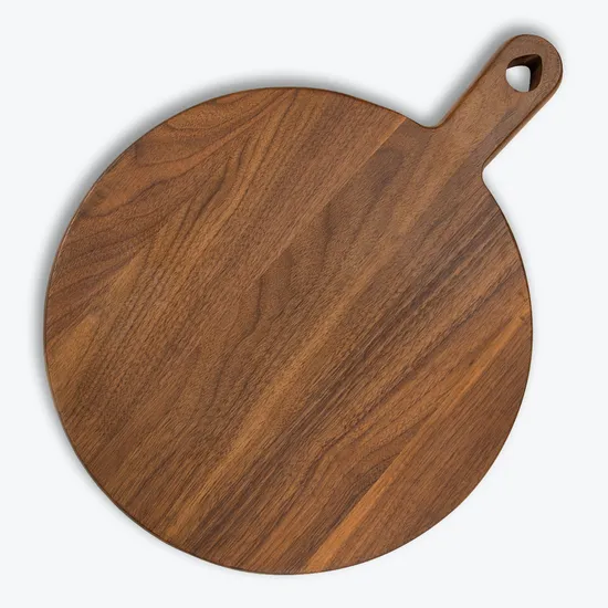 Round Walnut Wooden Chopping Board Vegetable Fruit Meat Cutting Kitchen Board