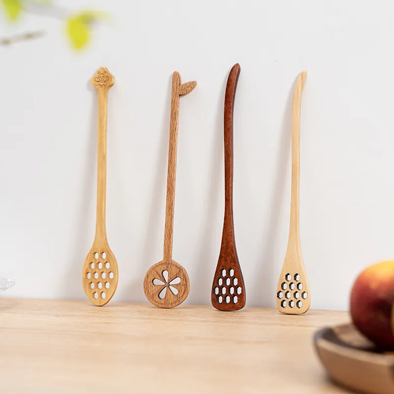Long Handle Coffee Stirring Spoon Honey Wooden Spoon Wooden Mixing Stick