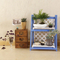 Foldable Multi - Layer Solid Wood Step - Type Flower Rack for Living Room and Balcony