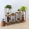 Three - Layer or Tour - Layer Square Wooden Flower Display Rack for Living Room