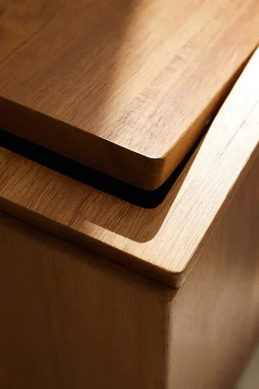 Luxury Acacia Wood Storage Box Wood Trash Can Dust Bin for Home