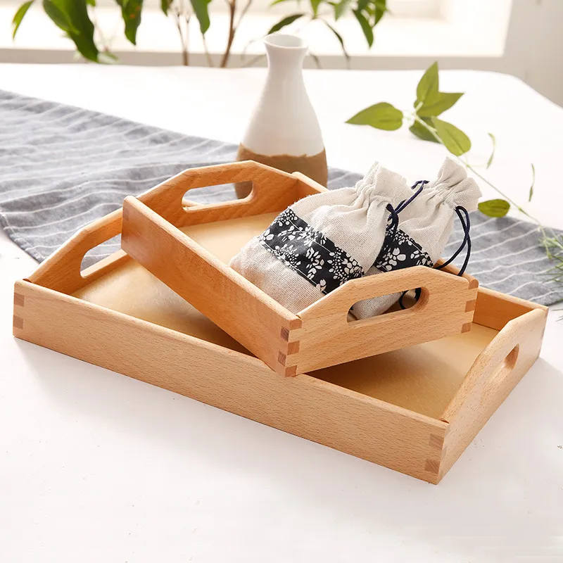 Customizable Engraved Beech Wood Serving Tray for Charcuterie Boards &amp; Party Snacks
