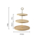 Space-Saving 3-Tier Bamboo Cake Stand with Detachable Legs for Traveling Bakers