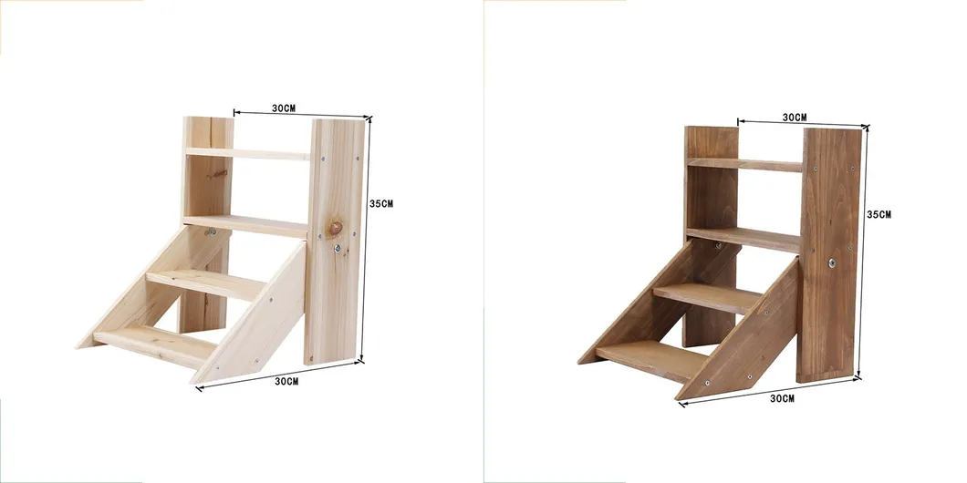 Multi-Layer Wood Flower Stand Succulent Display Stand Flower Pot Rack Shelf Balcony Plant Rack