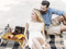Portable Outdoor Bamboo Wood Beach Wine Rack Wine Table for Picnic