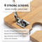 Foldable Lightweight Bamboo Wine Picnic Table Snack & Cheese Tray with 4 Wine Glasses Holder