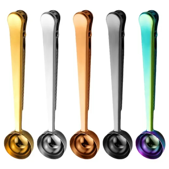 Wholesale Multicolor Stainless Steel Coffee Measuring Spoon with Clip