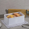 Rectangle Metal Bread Bin Bread Box Bread Holder Bread Storage Container with Wood Lid Grid
