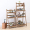 Folding Four-Layer Multi-Function Flower Rack Wooden Plant Stand Display Shelf for Garden