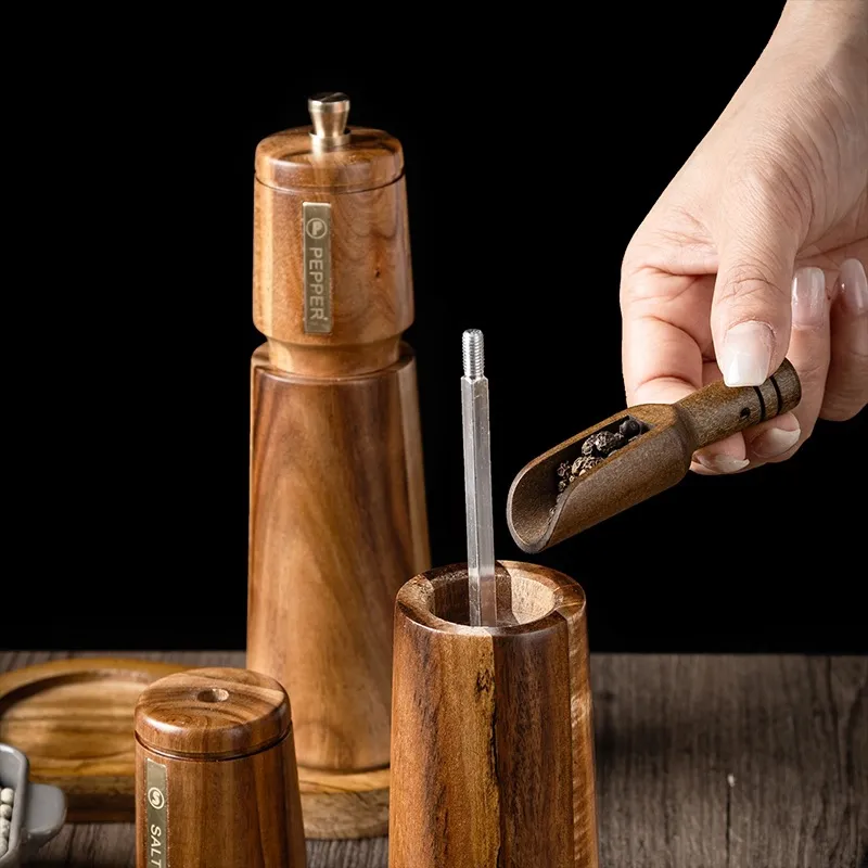 Manual Pepper Mill Pepper Grinder Set for Sea Salt and Spice