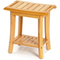 Household Bamboo Bathroom Shower Bench with Towel Hange