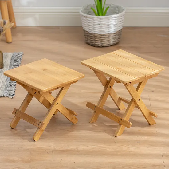 Portable Bamboo Folding Stool Outdoor Fishing Stool Camping Stool