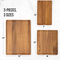 Rectangle Acacia Wood Kitchen Chopping Block Set with Holder
