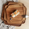 Heat Resistant Insulated Acacia Wood Kitchen Tray Serving Plates