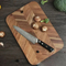 Herringbone Design Acacia Wood Cutting and Serving Board