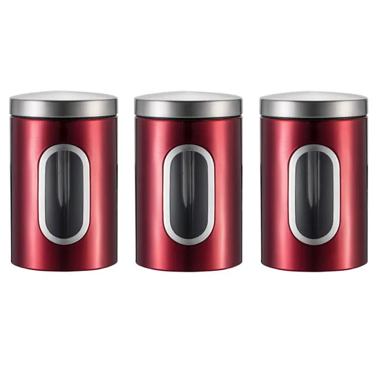 Stainless Steel Food Storage Box Canister Set for Rice Beans Coffee Storage