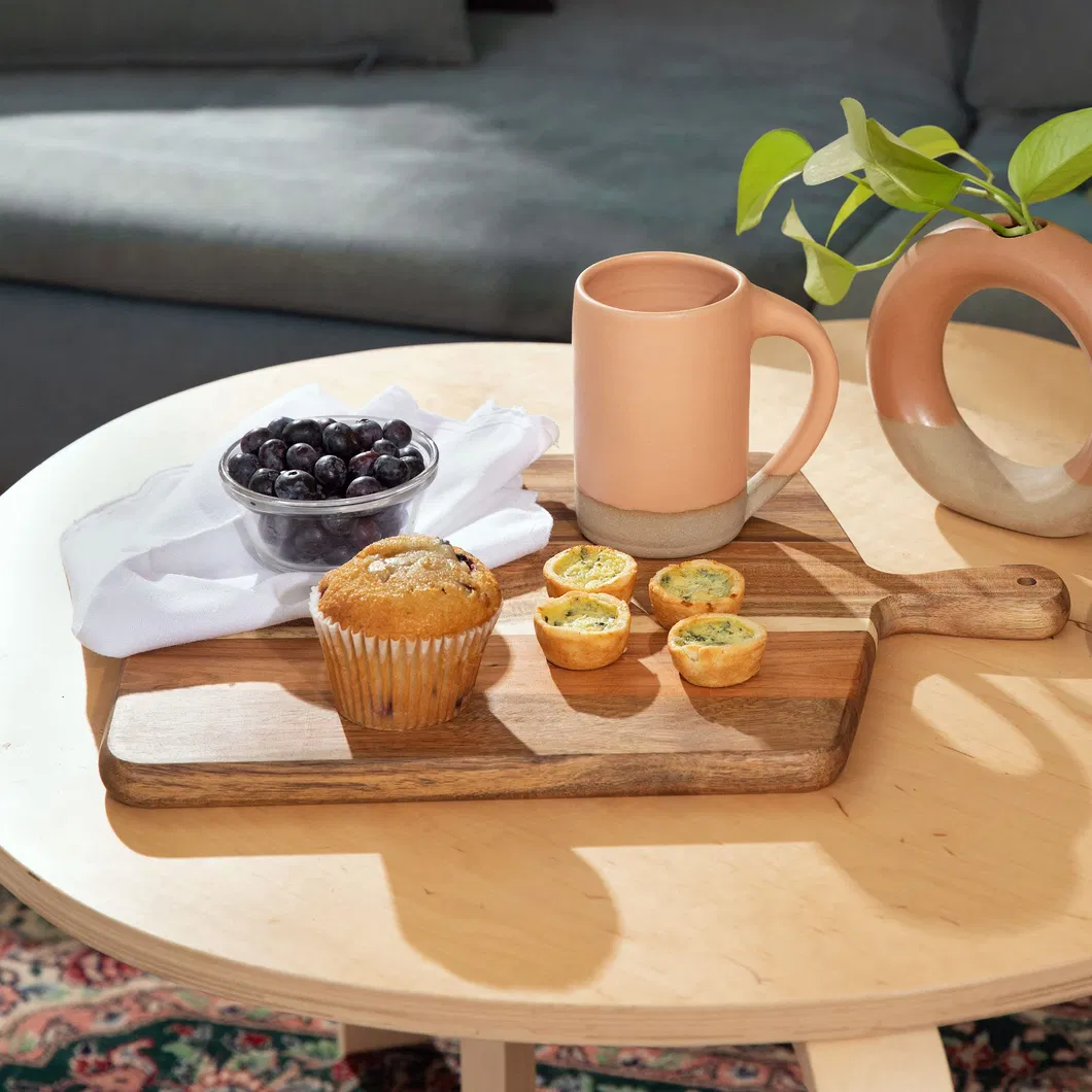 Wholesale Large Acacia Wood Cheese Cutting Serving Board with Handle