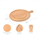 Round Beech Wood Charcuterie Board Serving Tray with Handle