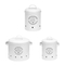 Custom Engraved Round Metal Onions potatoes Canister Set of 3 with Handle