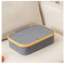 Foldable 4 -Compartments Bamboo Fabric Storage Bin with Lid