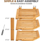 Bamboo Kitchen Corner Shelf Organizer Cabinet Corner Shelf with 3 Layers for Plates/Dishes/Bowls
