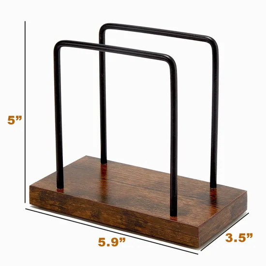 Acacia Wood Napkins Holder with Metal Wire for Table, Kitchen & Dining Room Dé Cor