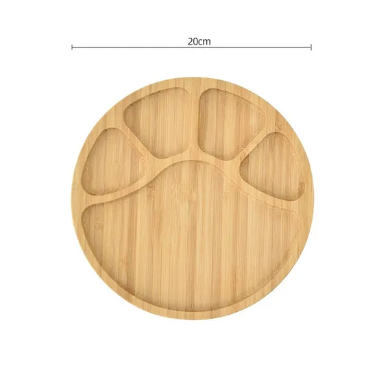 Natural Round Bamboo Dinner Plate for Children
