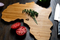 Unique Africa Shaped Bamboo Serving and Cutting Board for Kitchen