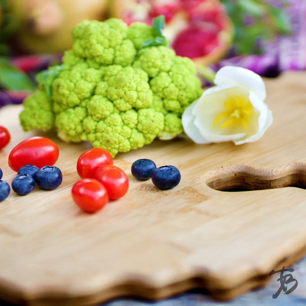 Custom Bamboo Serving Board with Slate Shape Design for Fruits