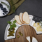 Fujian Factory Supply Round Acacia Cheese Board with Removable Bowls and Knives