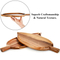 Leaf Shape Acacia Wood Food Serving Tray for Appetizers & Snacks with Handles
