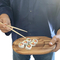 Artisanal Acacia Wood Dinner Plate Set for Modern Table Settings