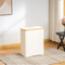Double - Opening Bamboo Fabric Laundry Basket with Large Capacity and Dual Compartments