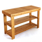 Sturdy 3 Tier Bamboo Shoe Rack Wooden Bench for Entryway, Bedroom, Living Room, Balcony