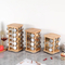 12-Jar Rotating Bamboo Spice Rack for Herbs & Seasonings