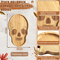 Halloween 2 PCS Skull Shape Bamboo Aperitif & Charcuterie Board Serving Dishes for Party