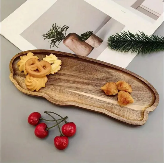 11.9X4.1 Incha Acacia Wood Serving Trays for Home Decor, Food, Charcuterie
