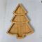 Wholesale Christmas Tree Shaped Bamboo Food Tray Set Serving Plate for Restaurant