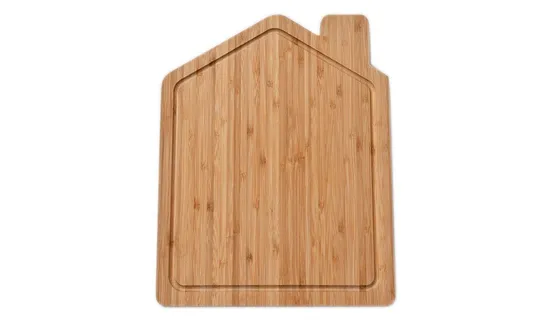 Houseshape Acacia Wood Serving Board Fruit Cutting Board with Hanging Hole