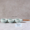 3 Part Serving Bowl with Timber Handle for Dips, Condiments, Relish, Mezze, Snacks, Nuts and Olives