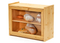 Transparent Rectangular Bamboo Bread and Pastry Storage Box for Snack