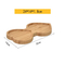 Elegant Heart Shaped 2 Divide Bamboo Wooden Platter for Charcuterie & Side Dishes