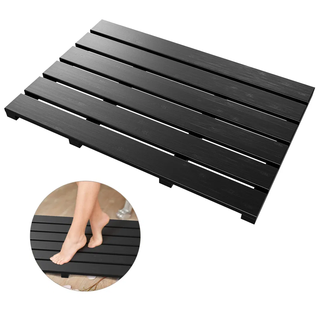 Non-Slip Bamboo Shower Mat Bath Mat for SPA Relaxation