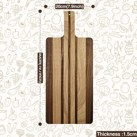 Premium Paddle Shape Acacia Wood End Grain Serving Board