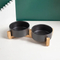 Black Ceramic Pet Feeding Bowl Food Bowl Snack Bowl for Home Use