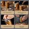 Hand-Cranked Acacia Wood Pepper Grinder Vase with Tray